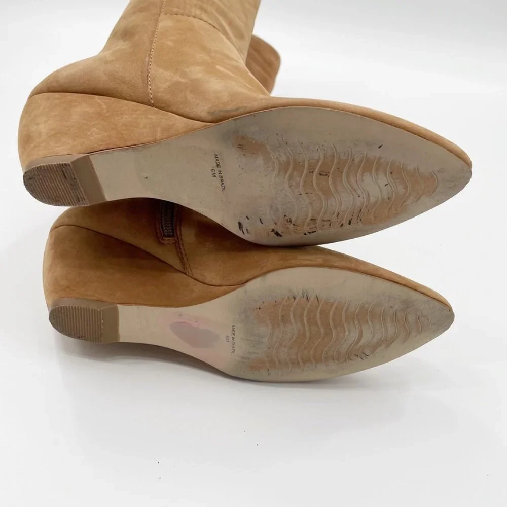 Matisse Womens Tan Suede Leather 1/2 Zip Wedge Boot  Size 6 - Picture 8 of 11